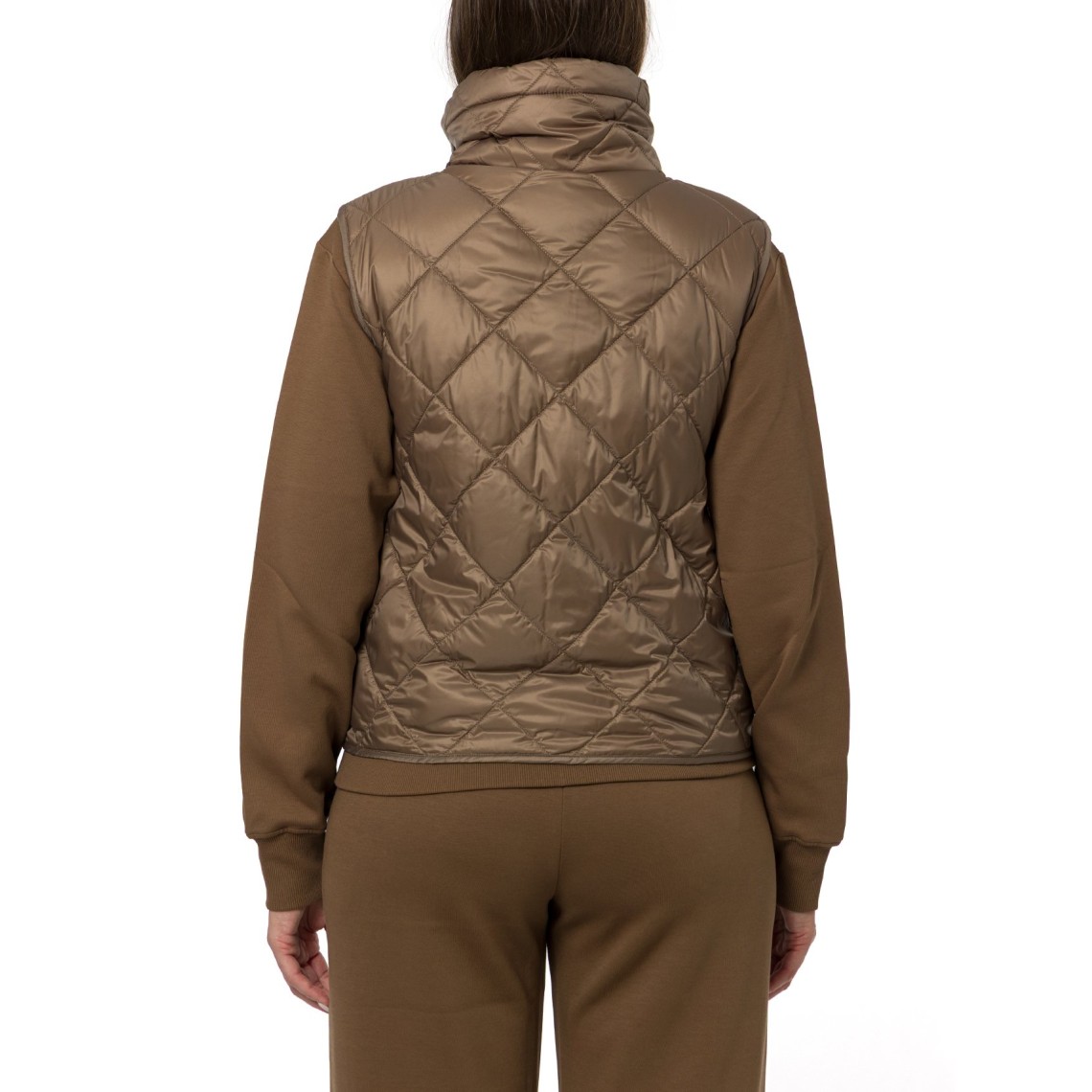 Gilet imbottito in tela antigoccia a rombi Tregic Max Mara The Cube