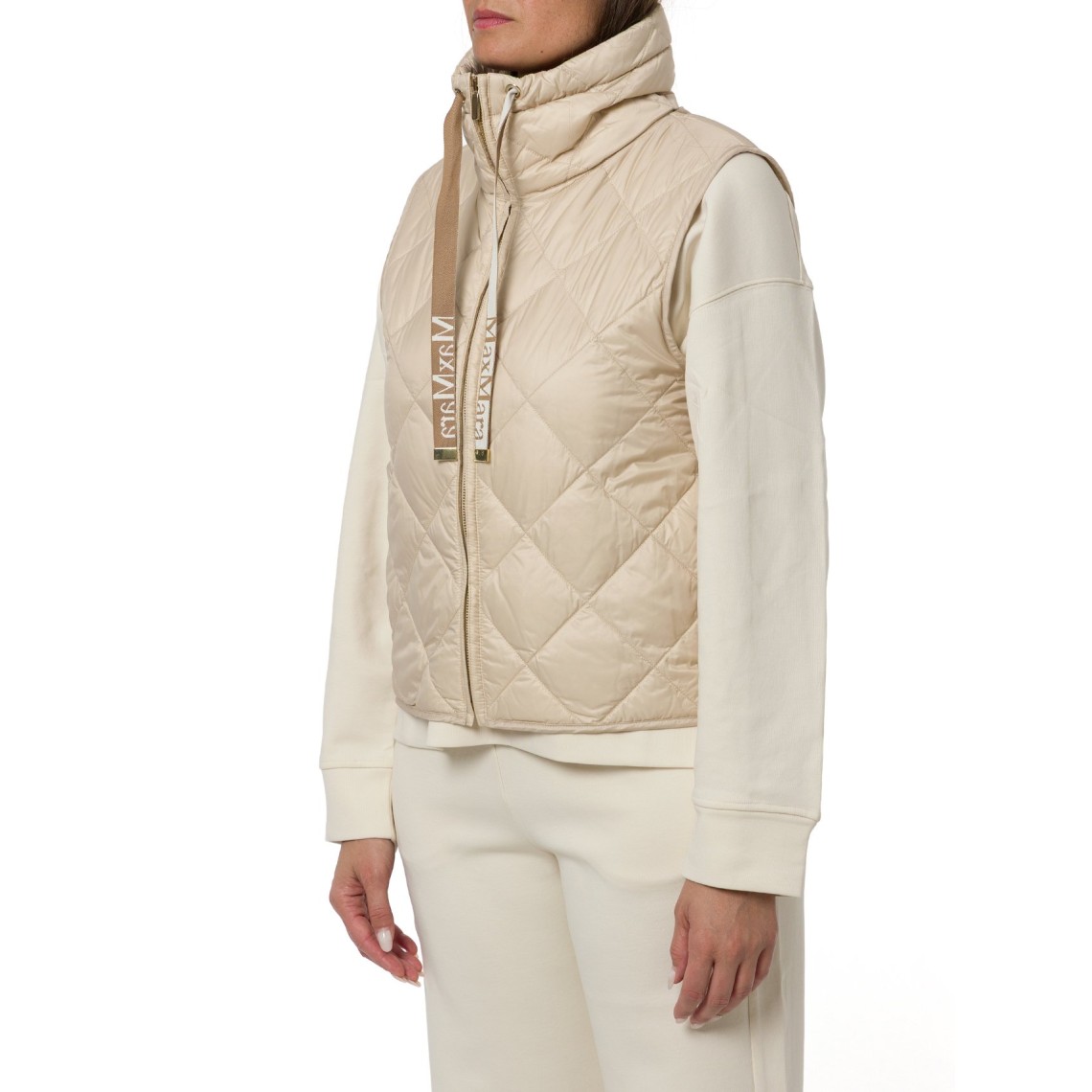 Gilet imbottito in tela antigoccia a rombi Tregic Max Mara The Cube