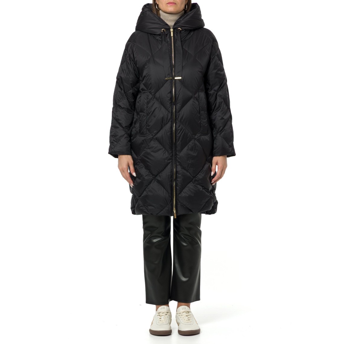Imbottito midi con cappuccio in tela antigoccia Mtctrefe Max Mara The Cube