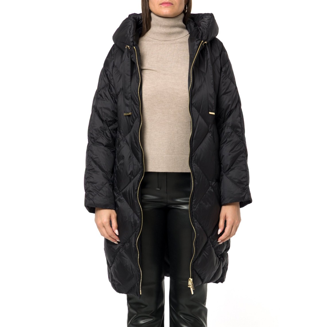 Imbottito midi con cappuccio in tela antigoccia Mtctrefe Max Mara The Cube