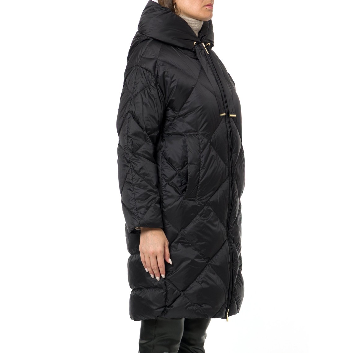 Imbottito midi con cappuccio in tela antigoccia Mtctrefe Max Mara The Cube