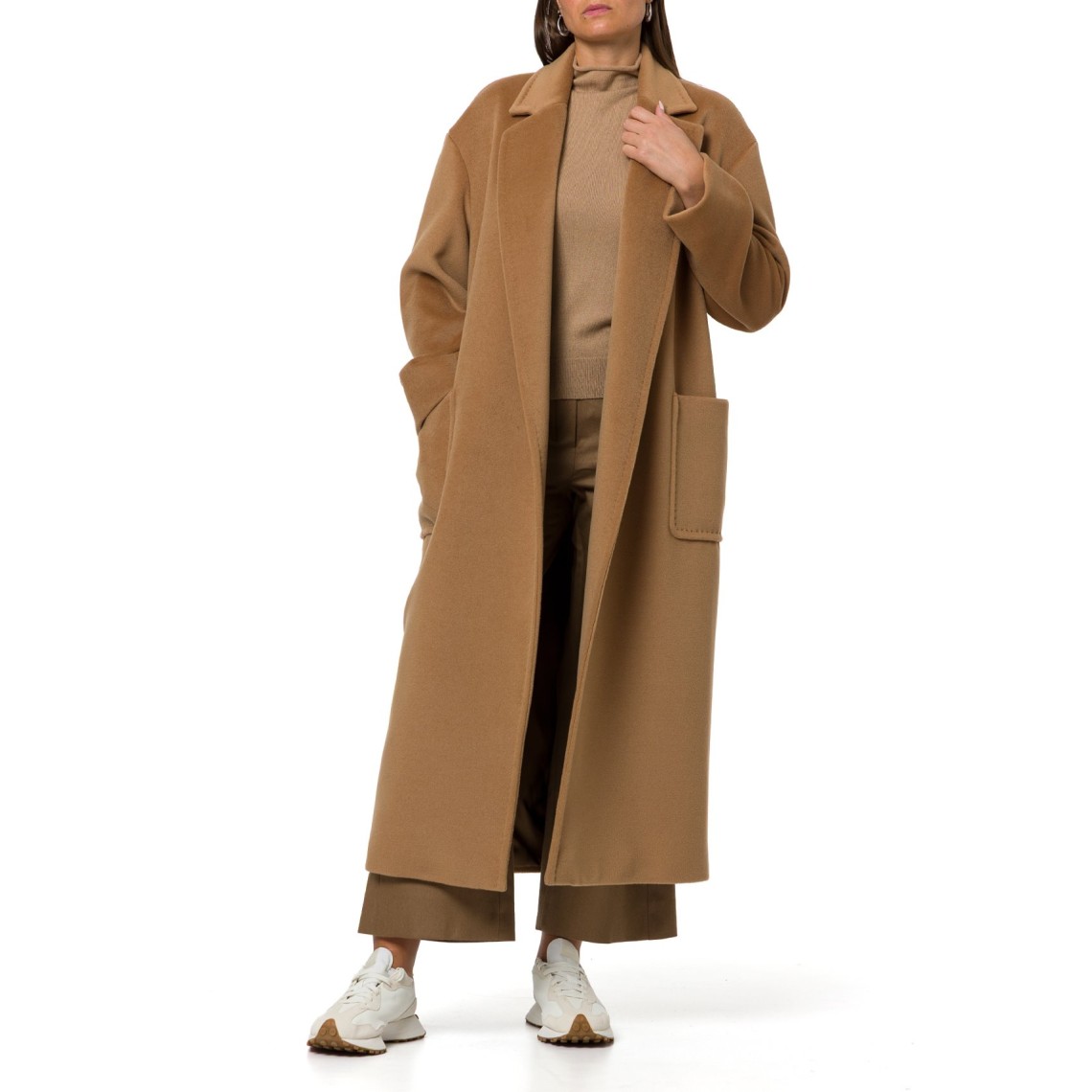 Cappotto lungo in beaver di lana Mstgiambo Max Mara Studio