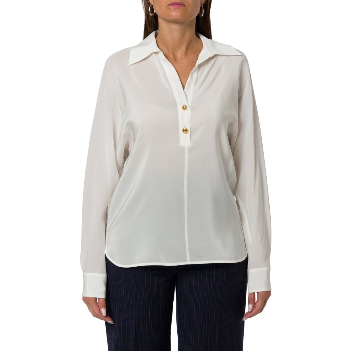 Camicia polo in crêpe de Chine Mstaia Max Mara Studio