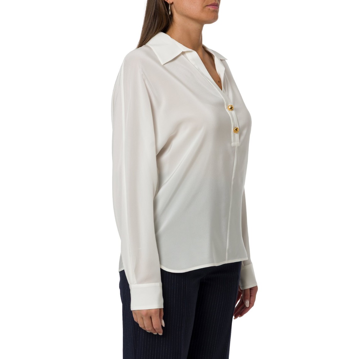 Camicia polo in crêpe de Chine Mstaia Max Mara Studio