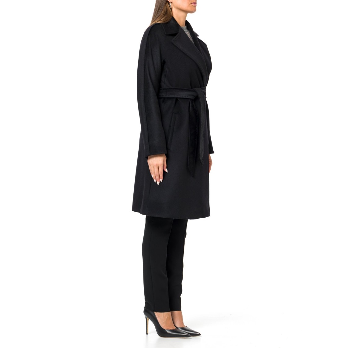 Cappotto a vestaglia in drap di lana Mstdravenna Max Mara Studio