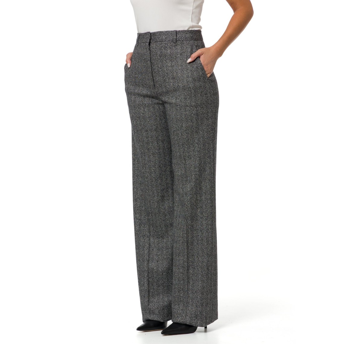 Pantalone flare in jersey jacquard Mstedicola Max Mara Studio