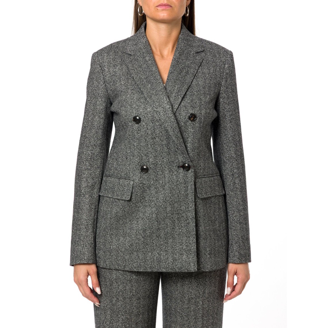 Blazer doppiopetto in jersey jacquard Mstcresta Max Mara Studio