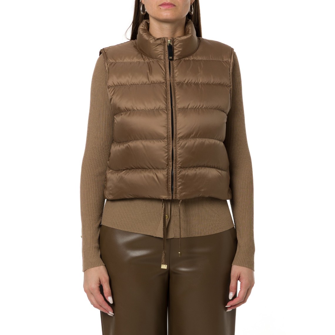 Gilet imbottito crop in tela antigoccia Mtcfavilla Max Mara The Cube