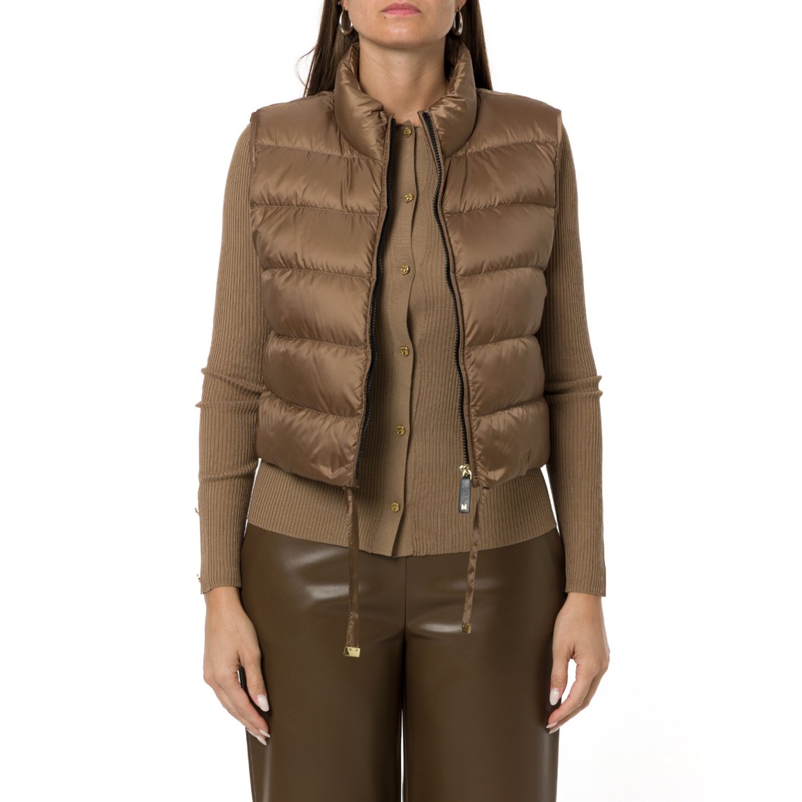 Gilet imbottito crop in tela antigoccia Mtcfavilla Max Mara The Cube