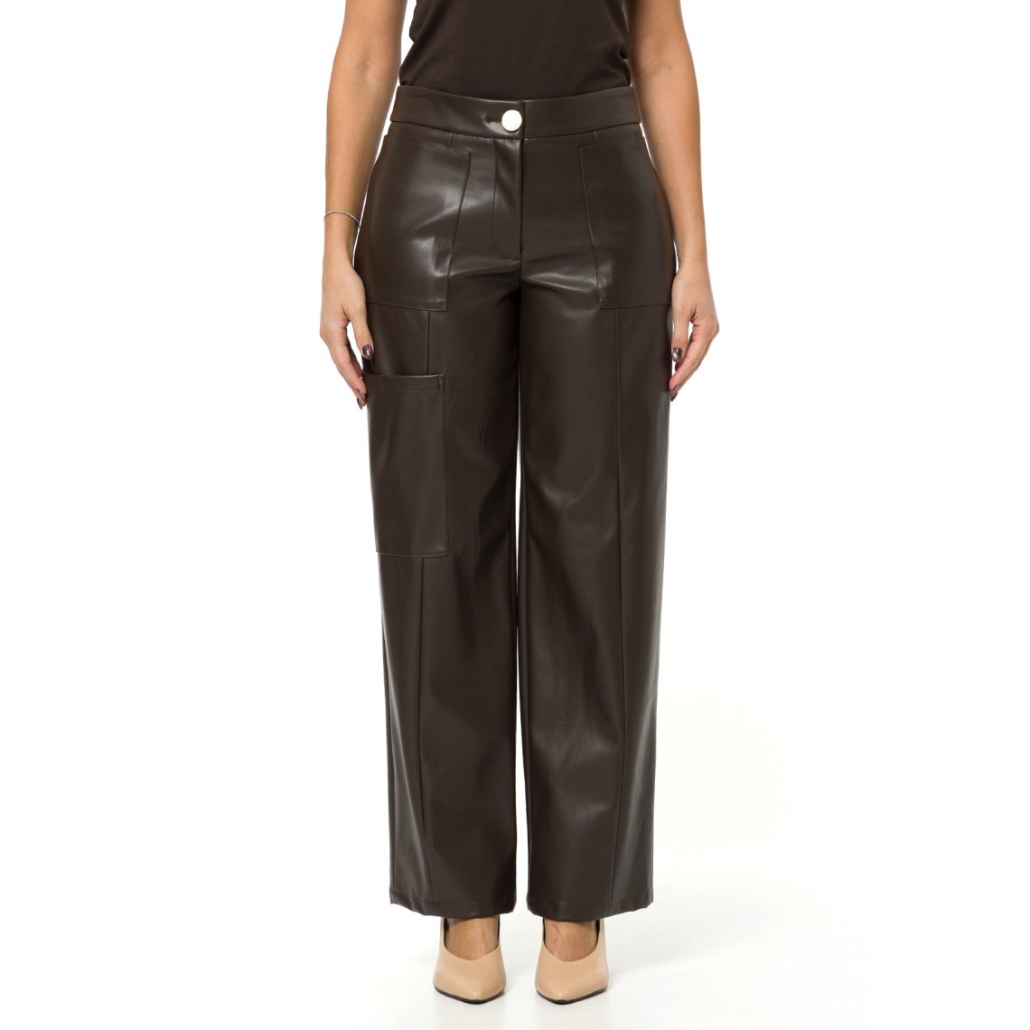 Pantaloni cargo in similpelle Armani Exchange