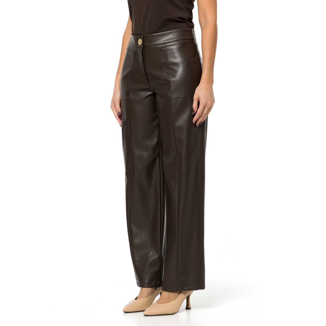 Pantaloni cargo in similpelle Armani Exchange