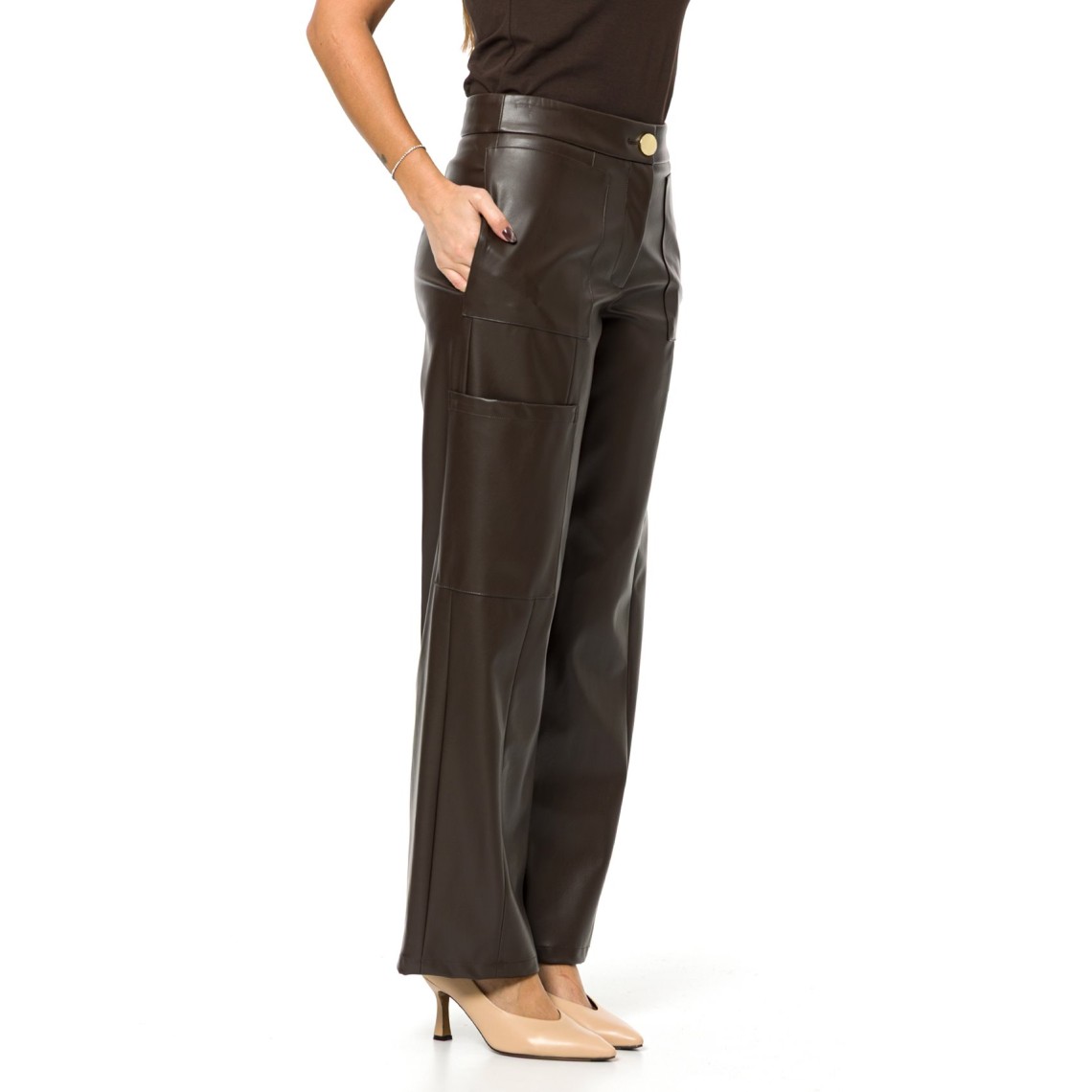 Pantaloni cargo in similpelle Armani Exchange