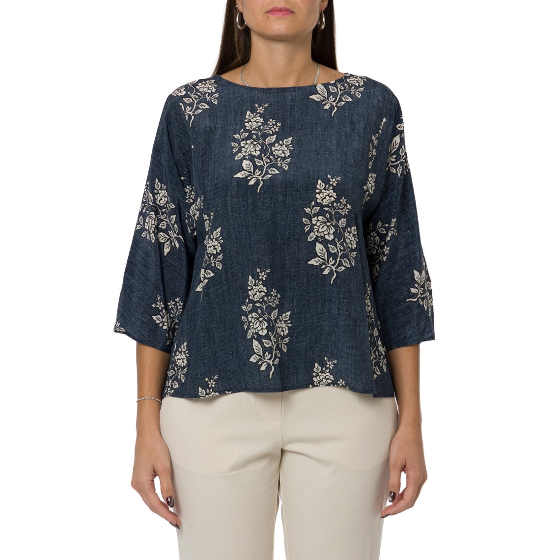 Blusa in crêpe de Chine di seta stampata Wkdadone Weekend Max Mara