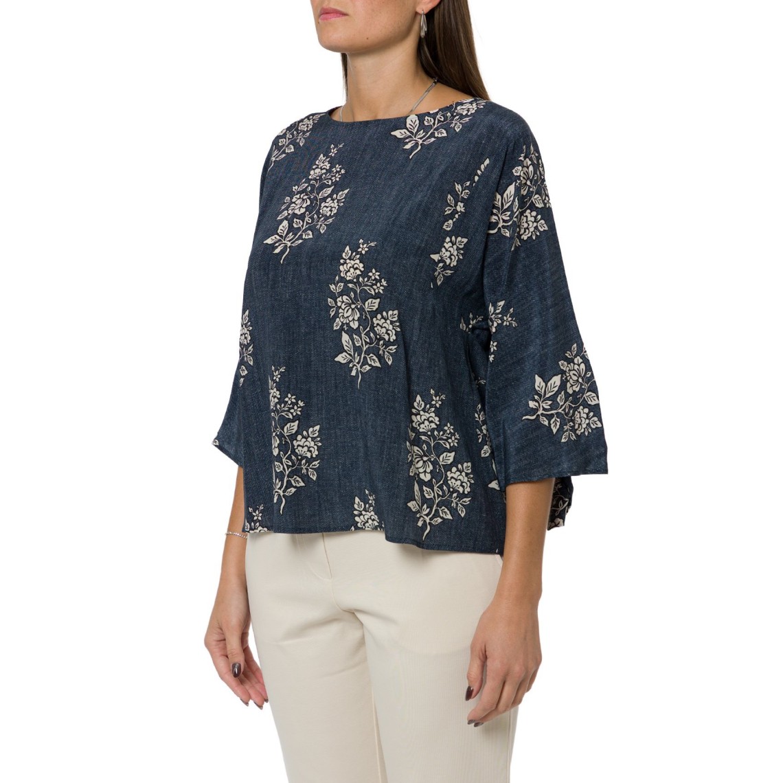 Blusa in crêpe de Chine di seta stampata Wkdadone Weekend Max Mara
