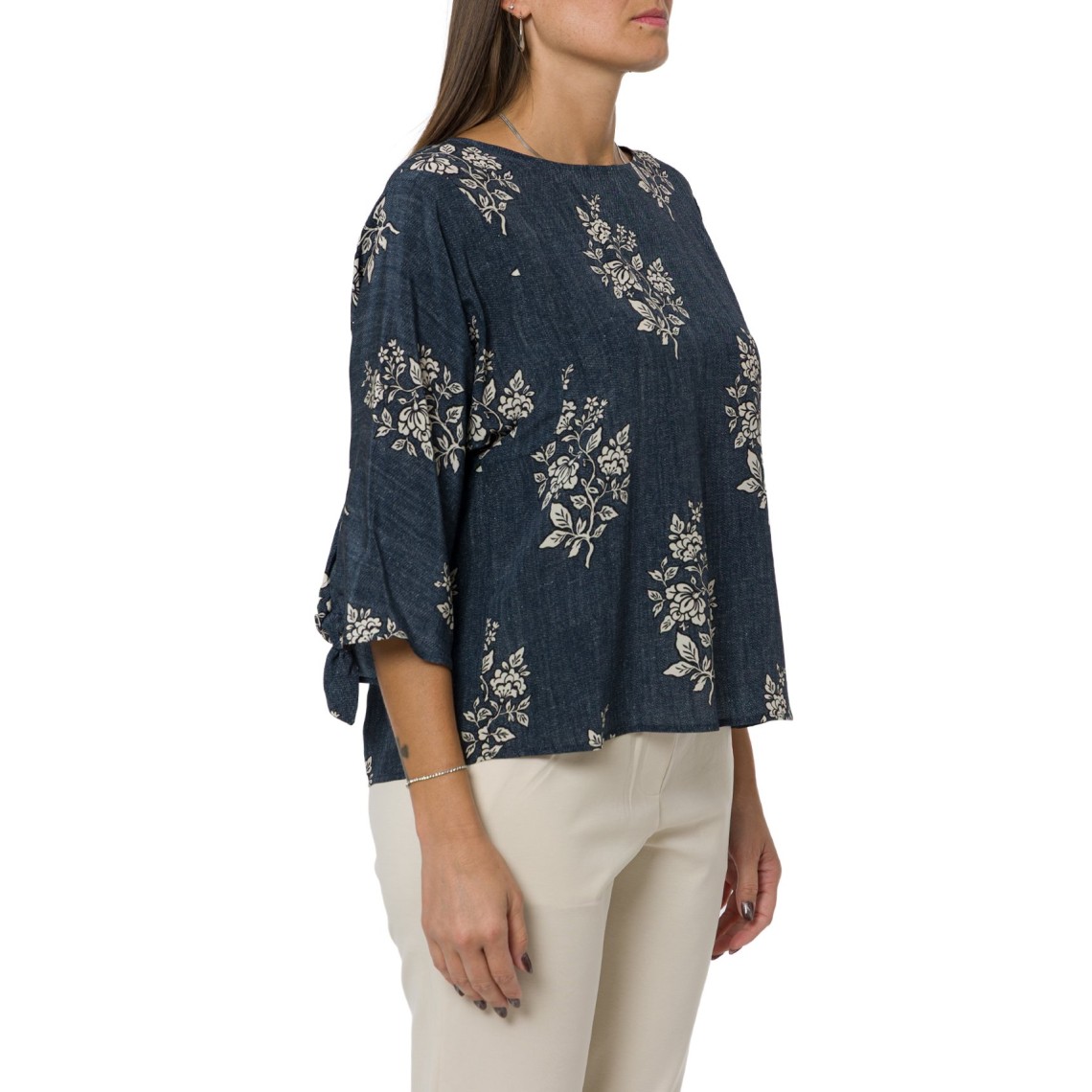 Blusa in crêpe de Chine di seta stampata Wkdadone Weekend Max Mara
