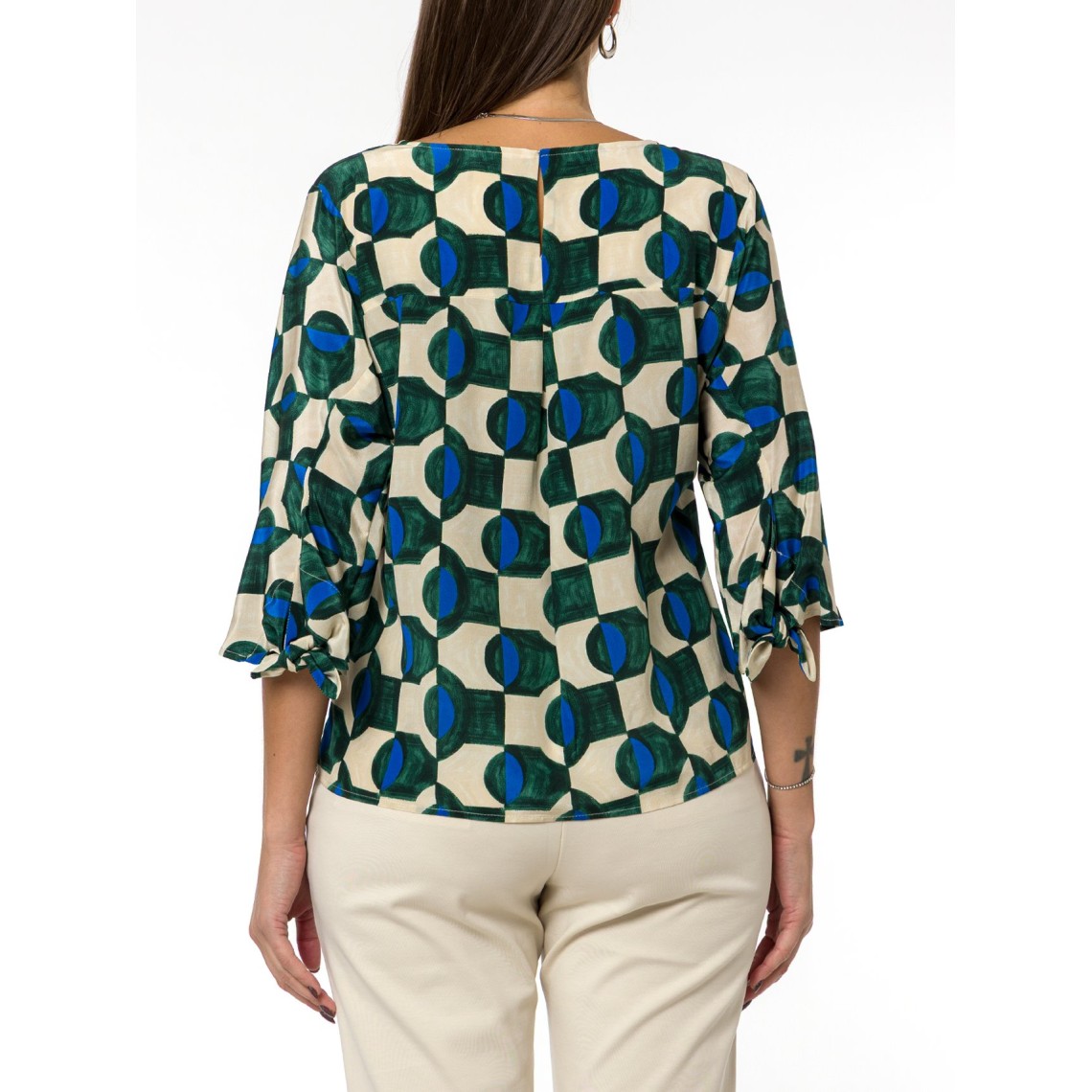Blusa in crêpe de Chine di seta stampata Wkdadone Weekend Max Mara
