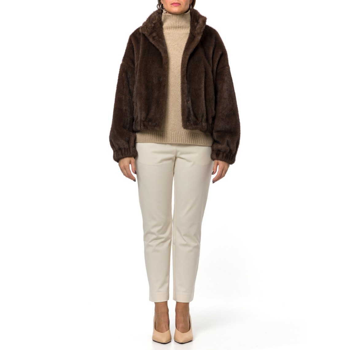 Giacca corta dalla texture soffice Wkdanemone Weekend Max Mara