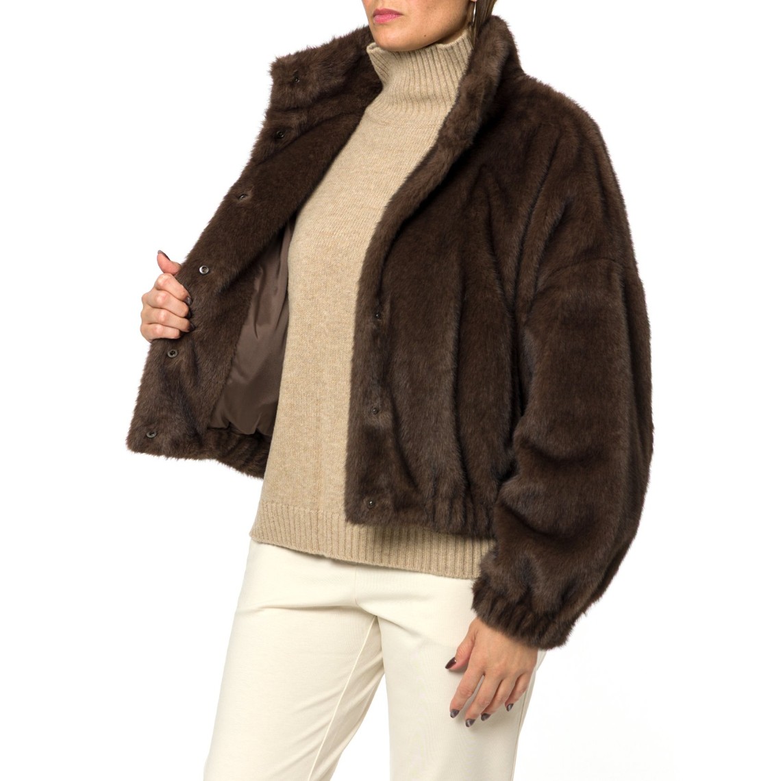 Giacca corta dalla texture soffice Wkdanemone Weekend Max Mara