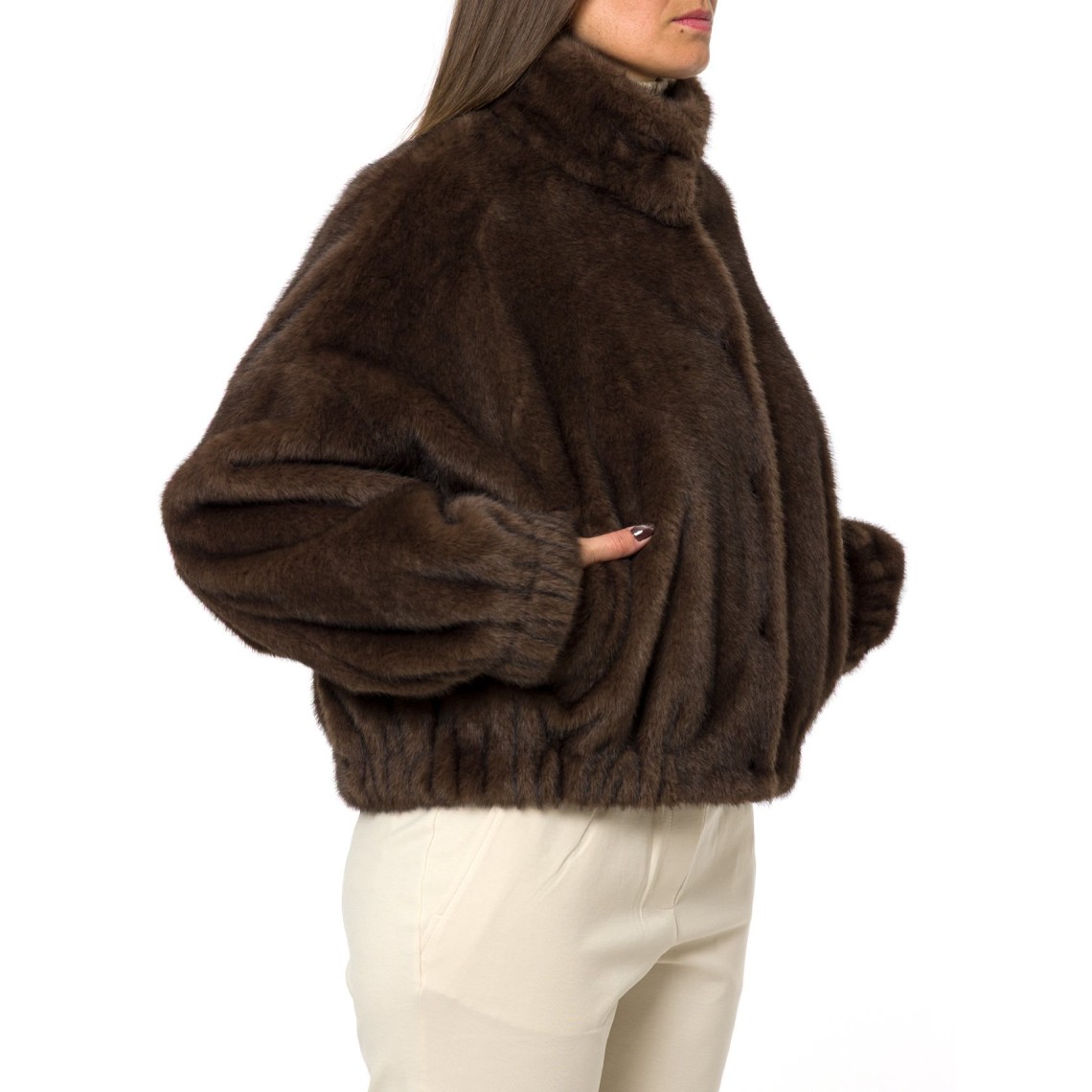 Giacca corta dalla texture soffice Wkdanemone Weekend Max Mara