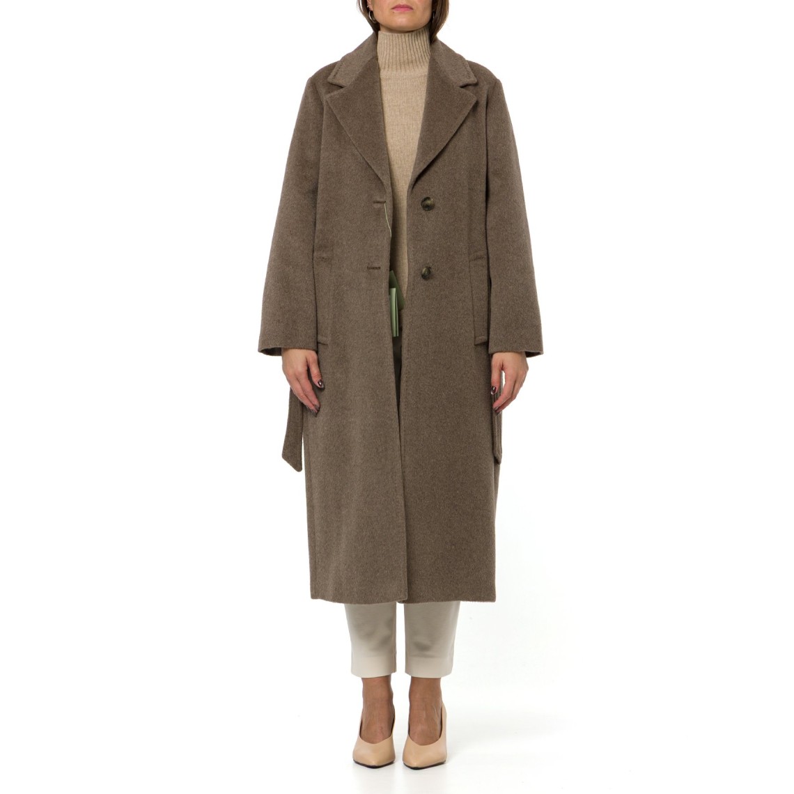 Cappotto lungo in orsetto di lana e alpaca Wkdbronte Weekend Max Mara
