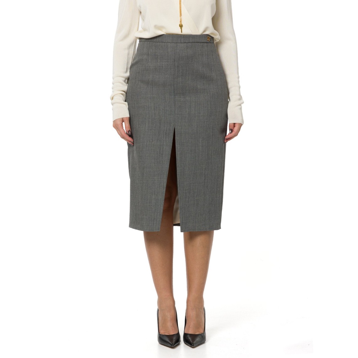 Gonna midi in lana Elisabetta Franchi