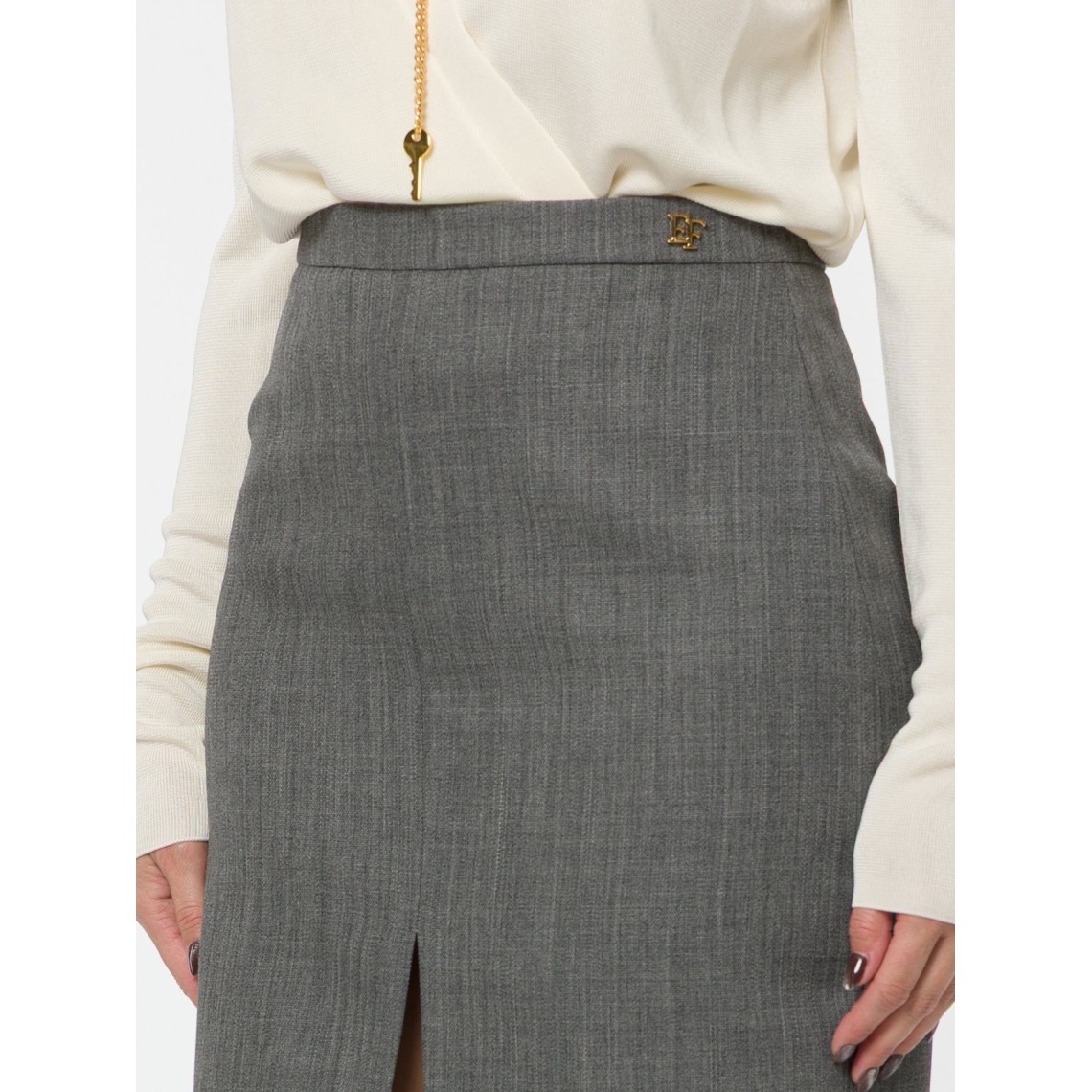 Gonna midi in lana Elisabetta Franchi