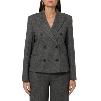 Giacca doppiopetto in jersey micro jacquard Wkdgrado...