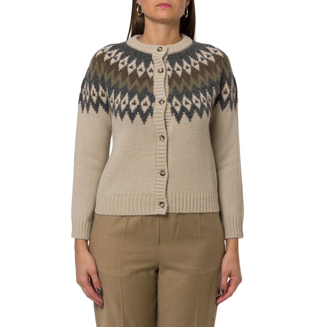 Cardigan in mista alpaca e lana Wkdtarga Weekend Max Mara