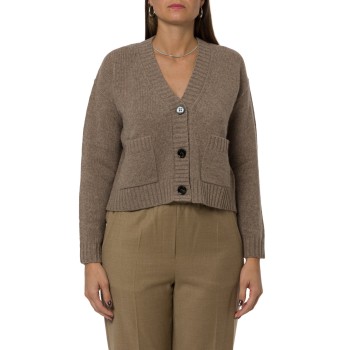 Cardigan a V in filato di lana Wkdfilmato Weekend Max Mara