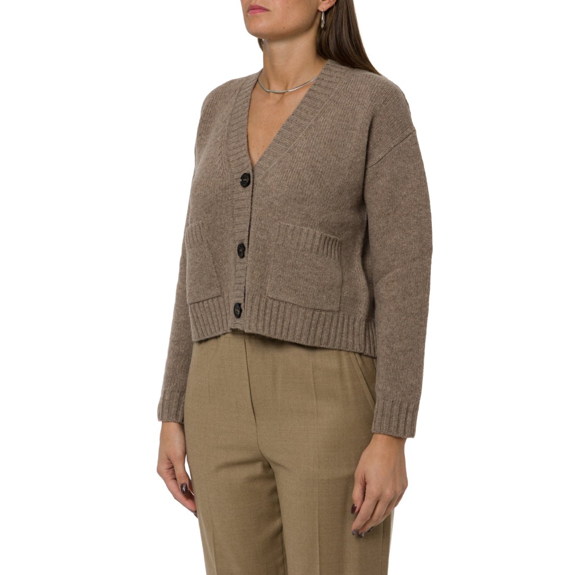 Cardigan a V in filato di lana Wkdfilmato Weekend Max Mara