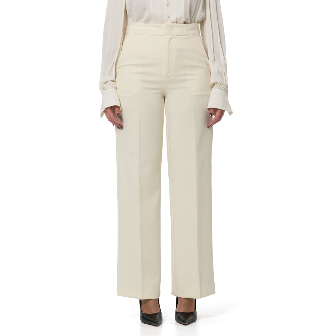 Pantaloni dritti in crêpe Twinset