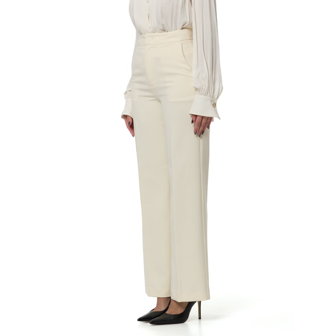 Pantaloni dritti in crêpe Twinset
