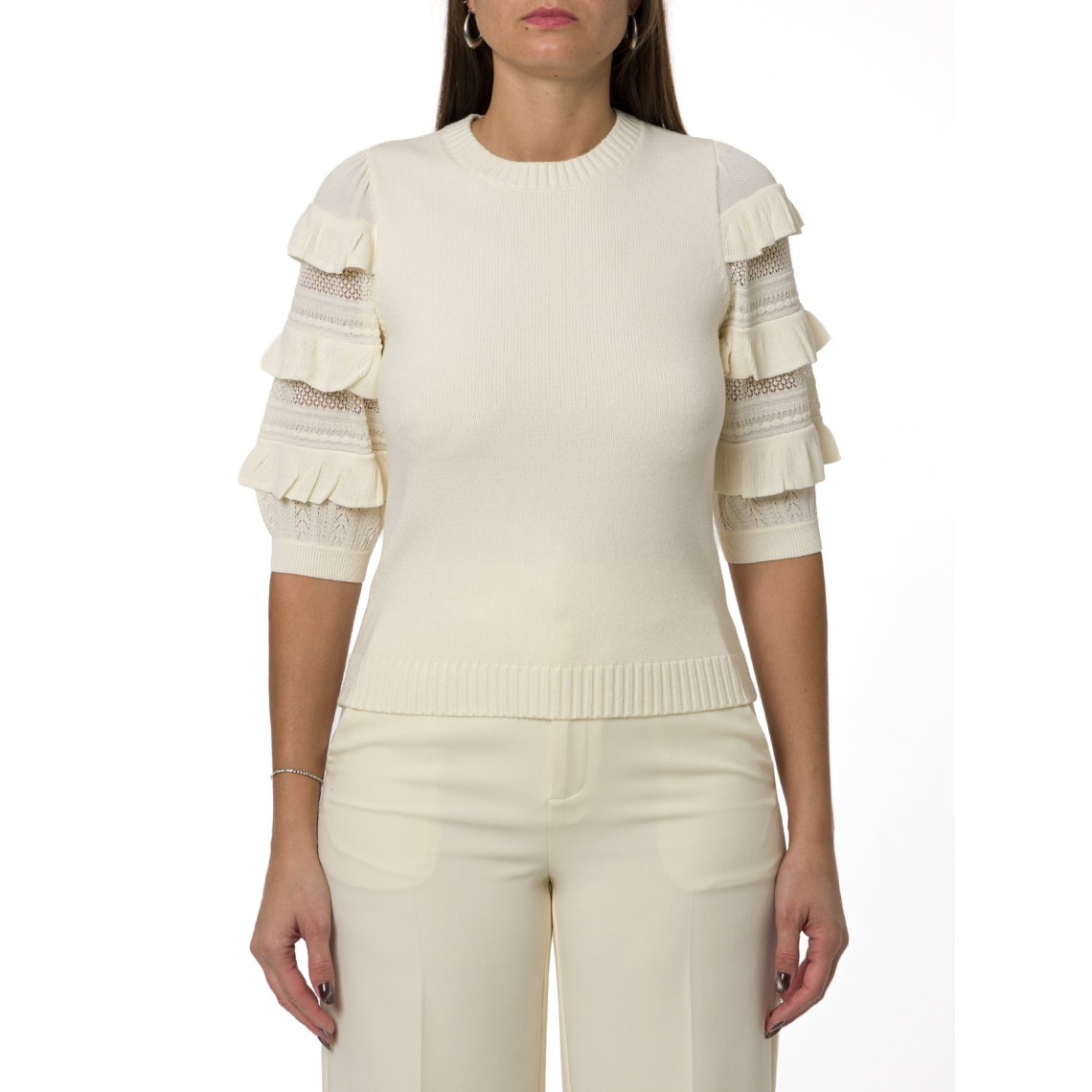 Maglia con volant Twinset
