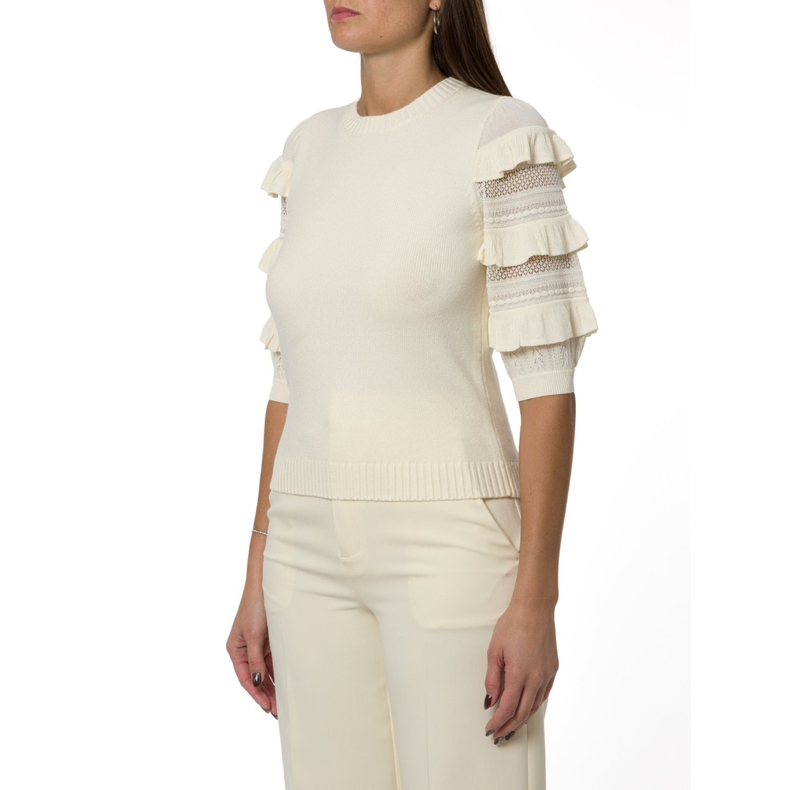 Maglia con volant Twinset