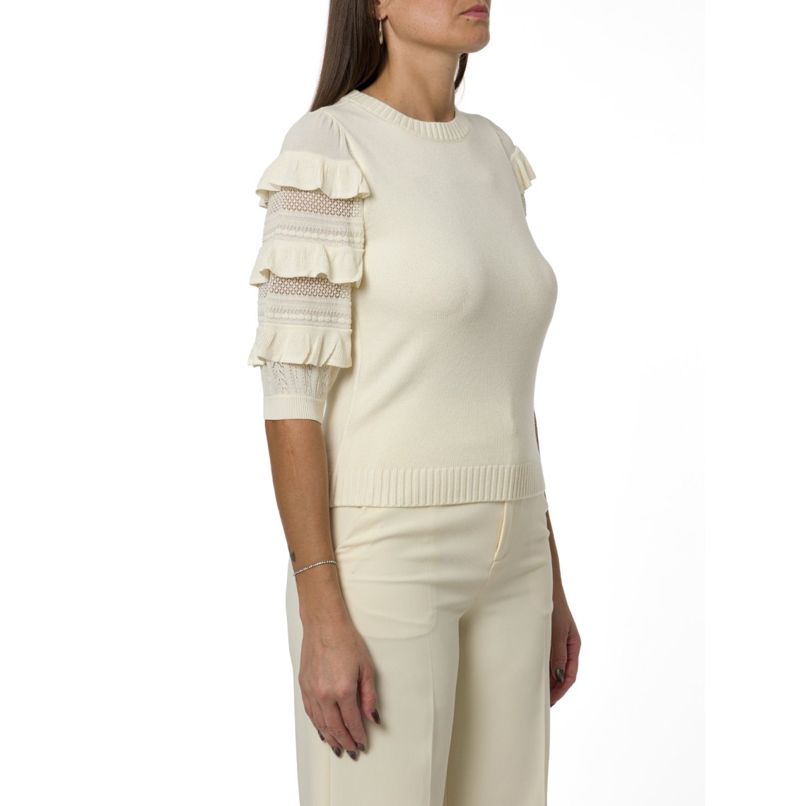 Maglia con volant Twinset