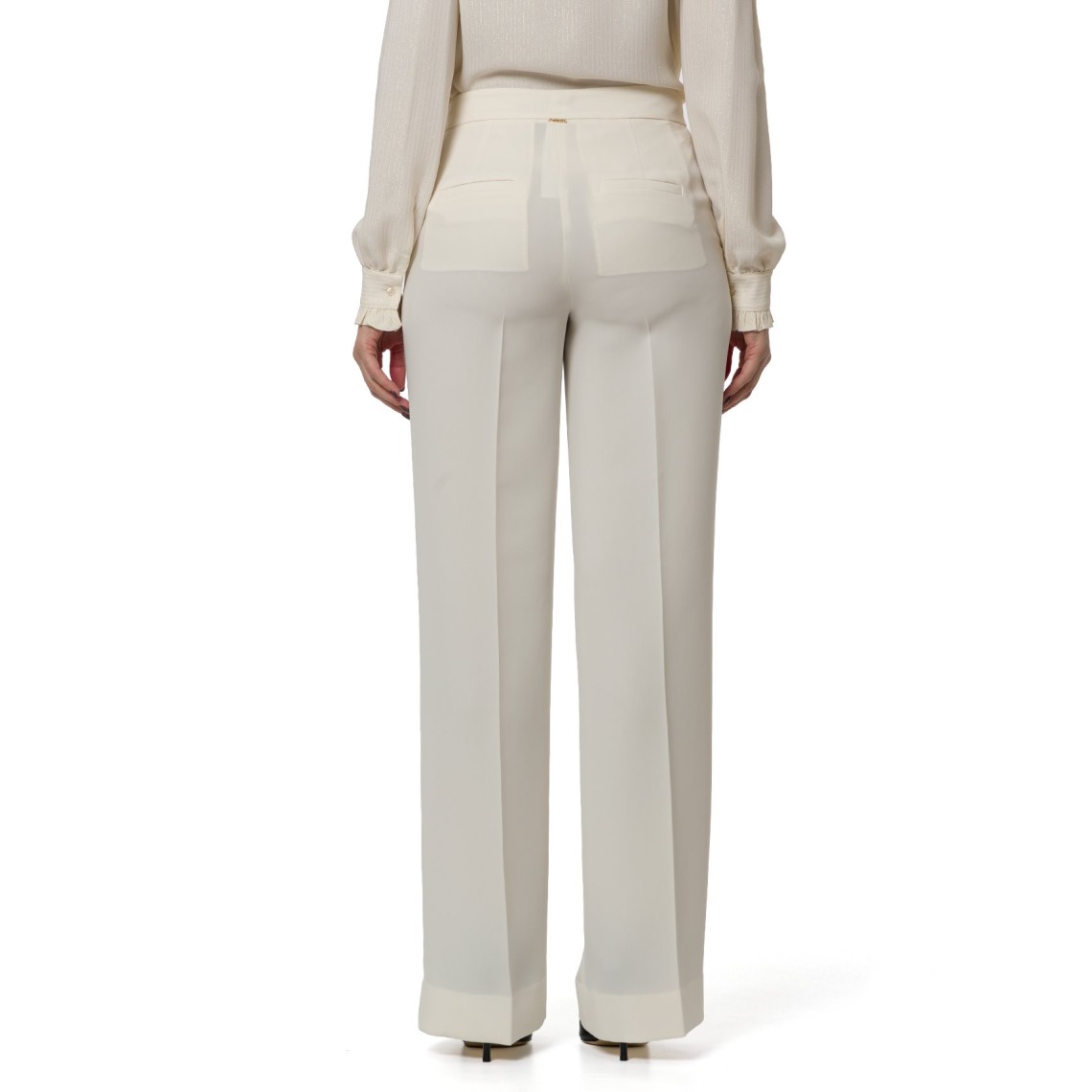 Pantaloni palazzo in crêpe Twinset