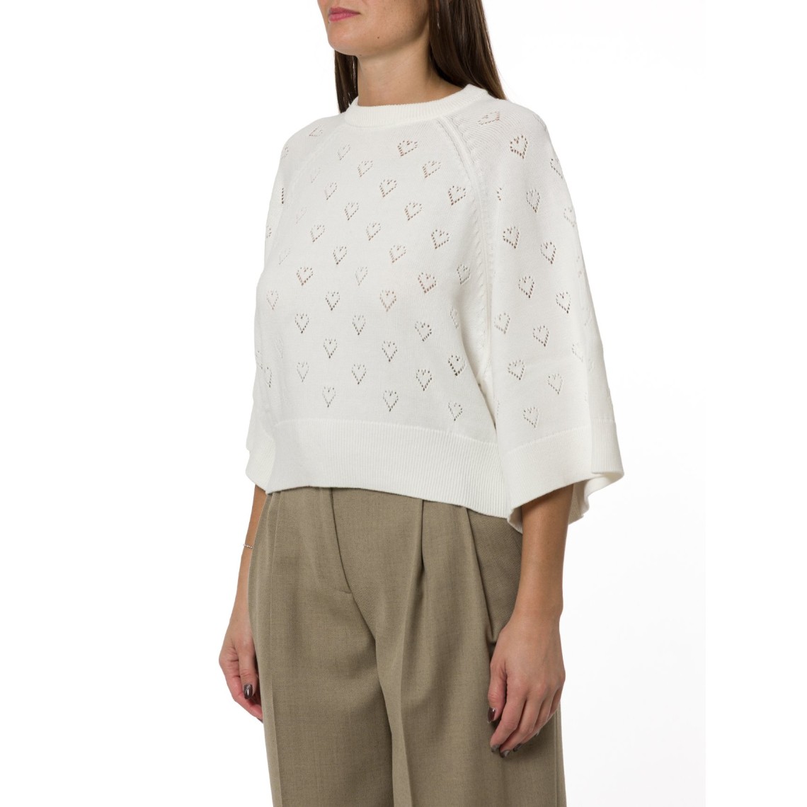Maglia girocollo traforata Twinset