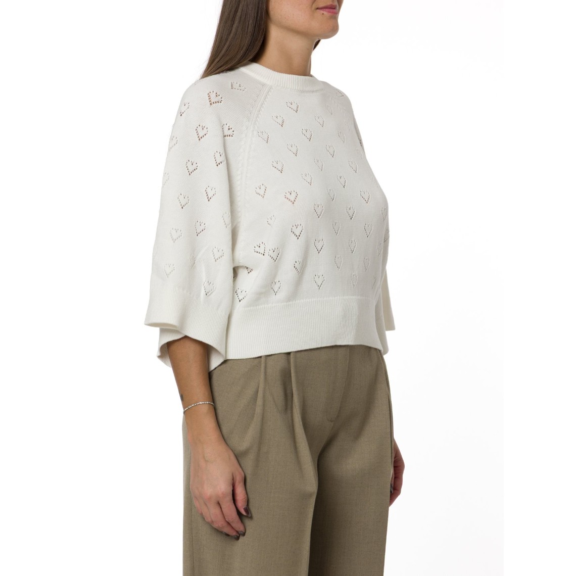Maglia girocollo traforata Twinset