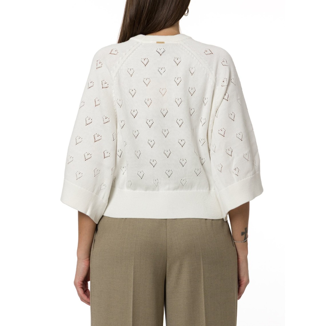 Maglia girocollo traforata Twinset