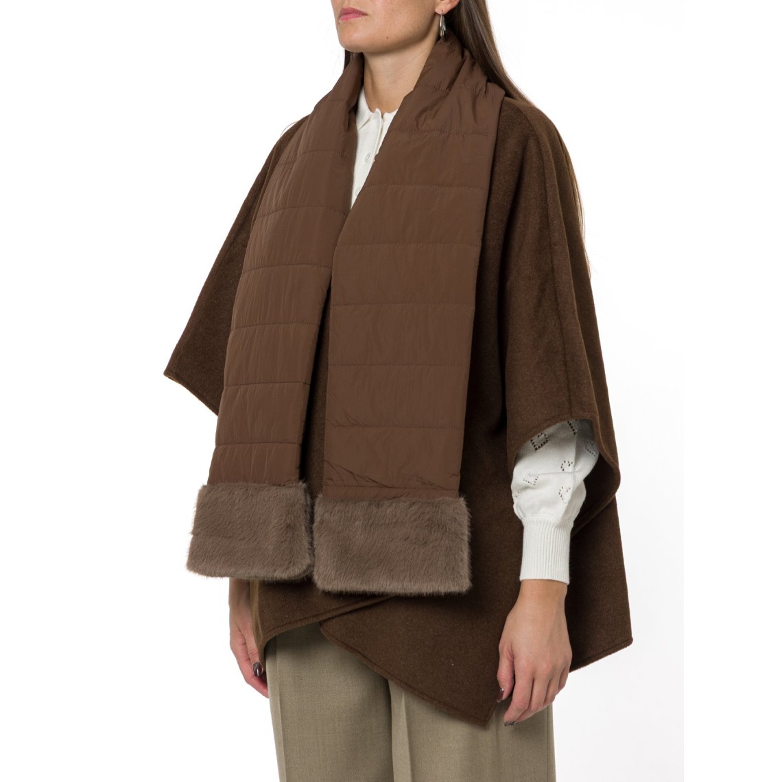 Poncho con sciarpa Twinset