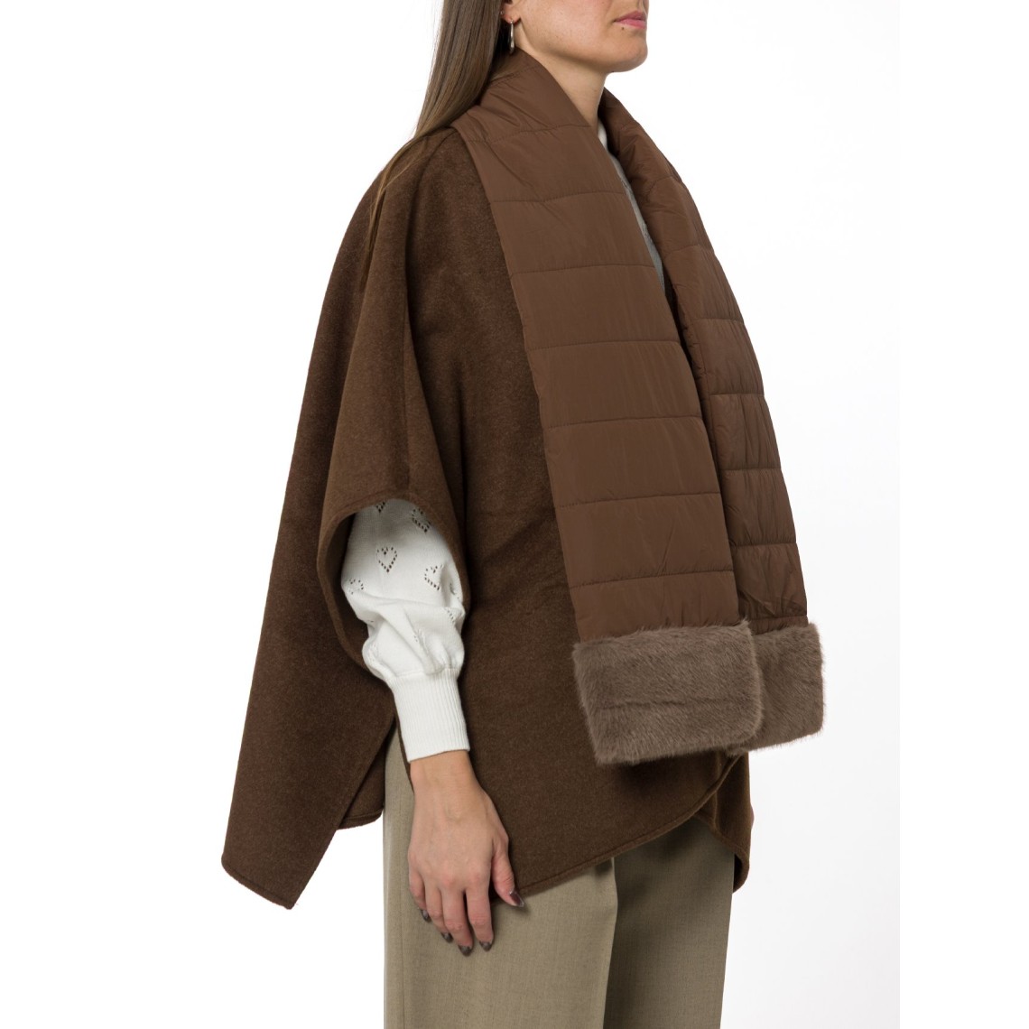 Poncho con sciarpa Twinset