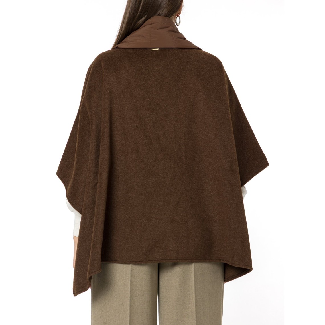 Poncho con sciarpa Twinset