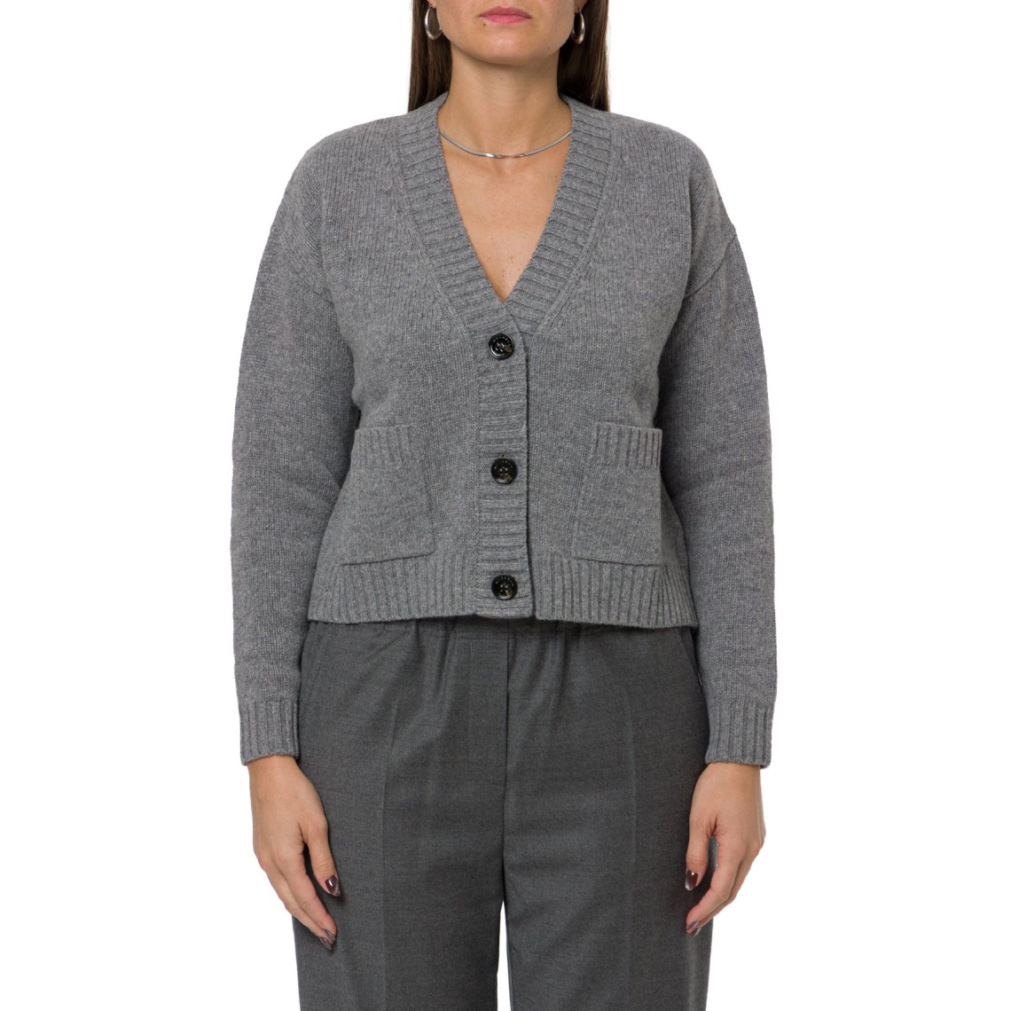 Cardigan a V in filato di lana Wkdfilmato Weekend Max Mara