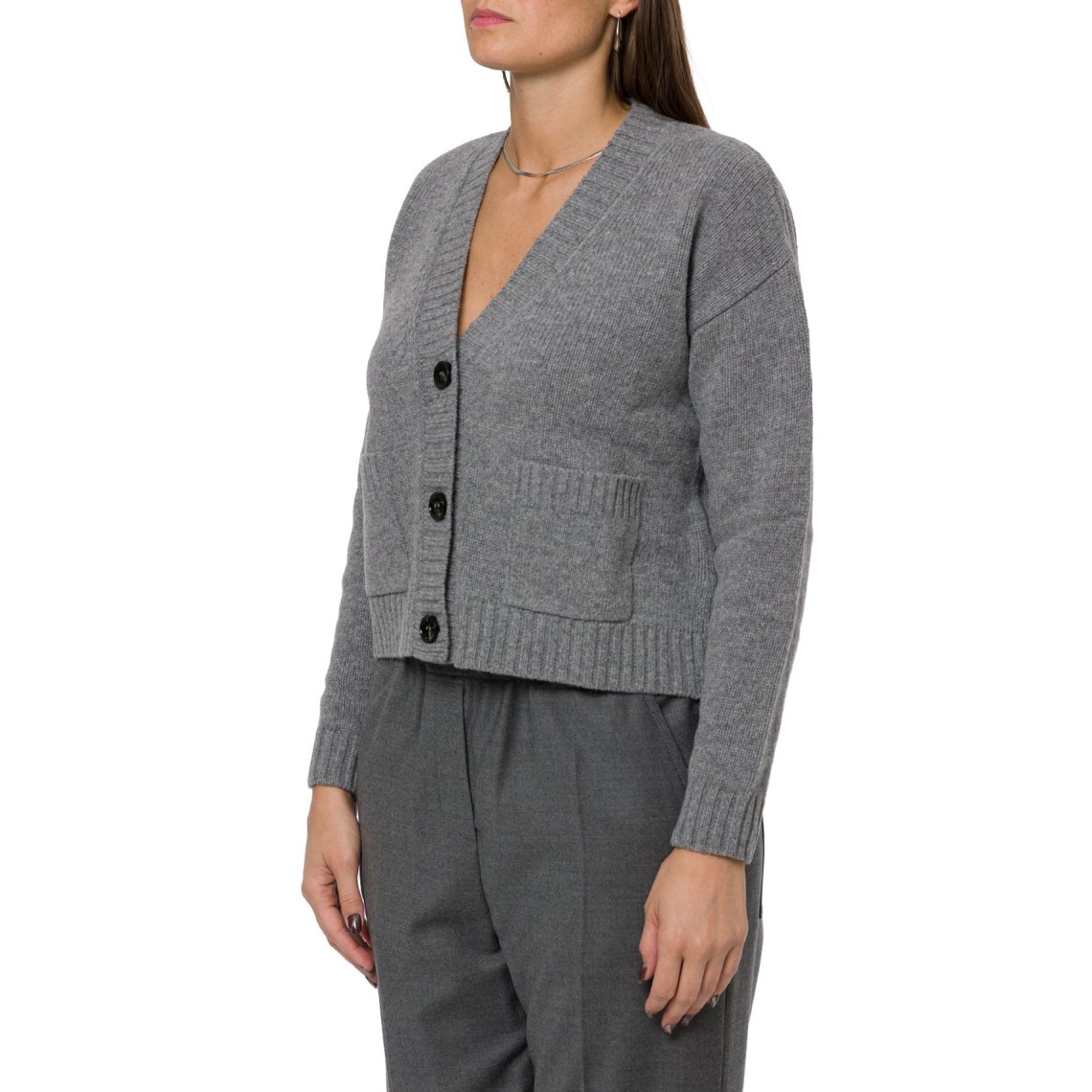 Cardigan a V in filato di lana Wkdfilmato Weekend Max Mara