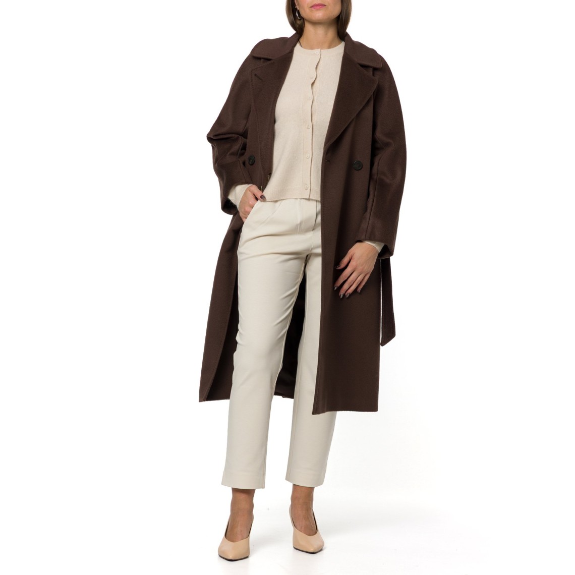 Cappotto doppiopetto in lana Wkdresina Weekend Max Mara