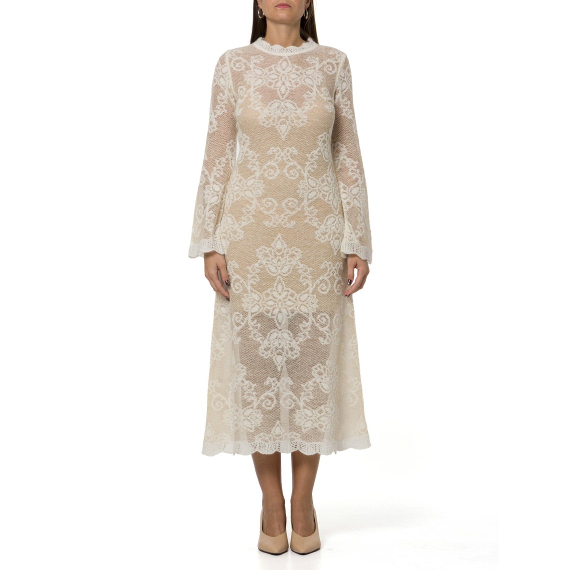 Abito in filato di misto alpaca jacquard Twinset