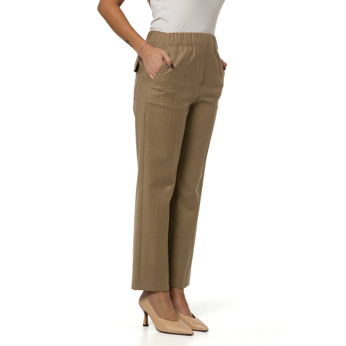 Pantalone in flanella di lana stretch Wkdhateley Weekend Max Mara