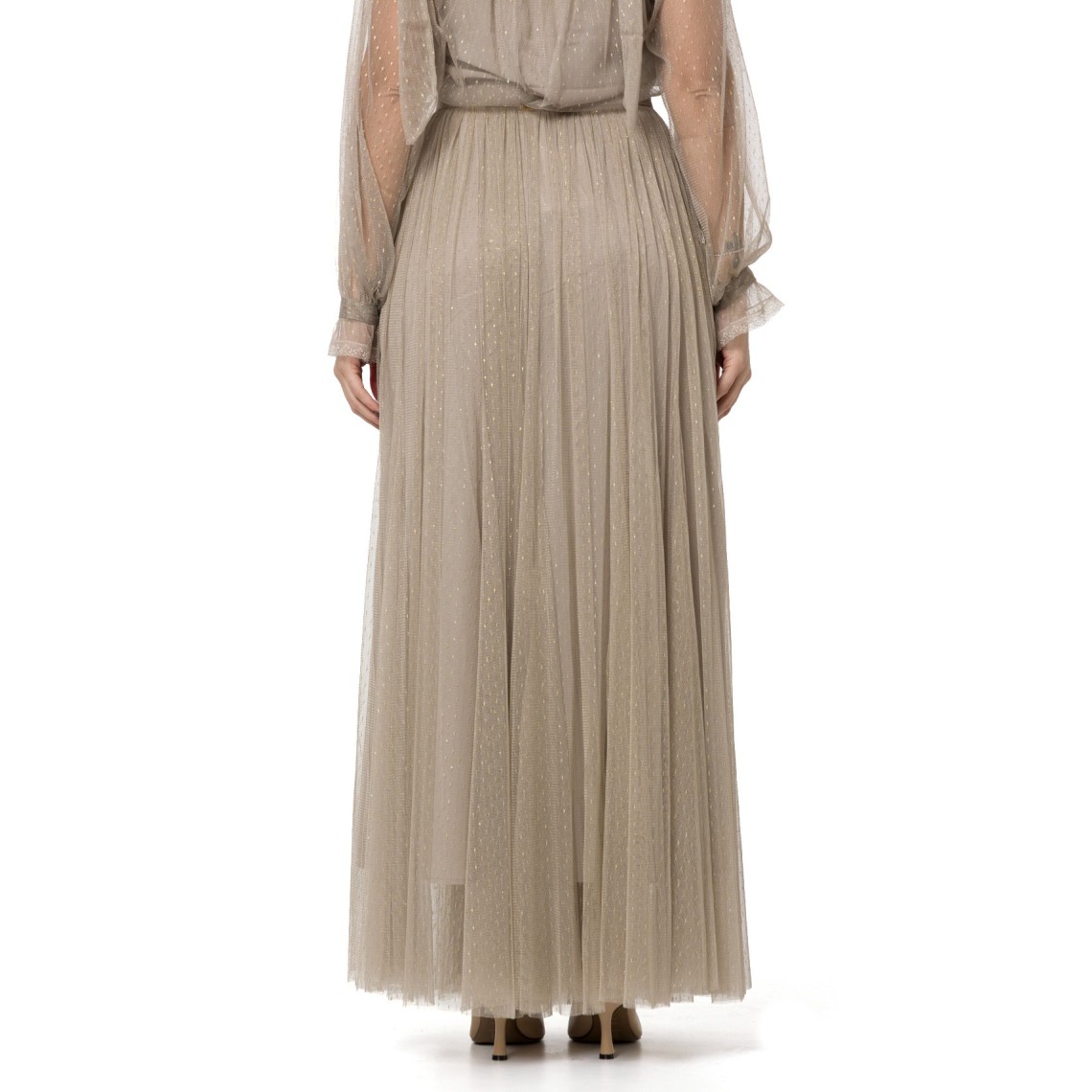 Gonna lunga in tulle con lurex Twinset