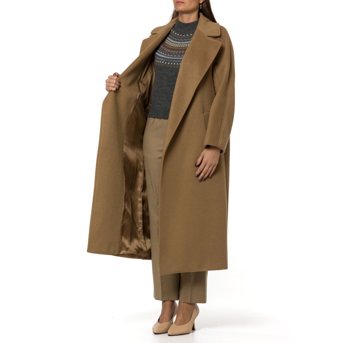 Cappotto in orsetto di lana e alpaca Wkdtempera Weekend Max Mara