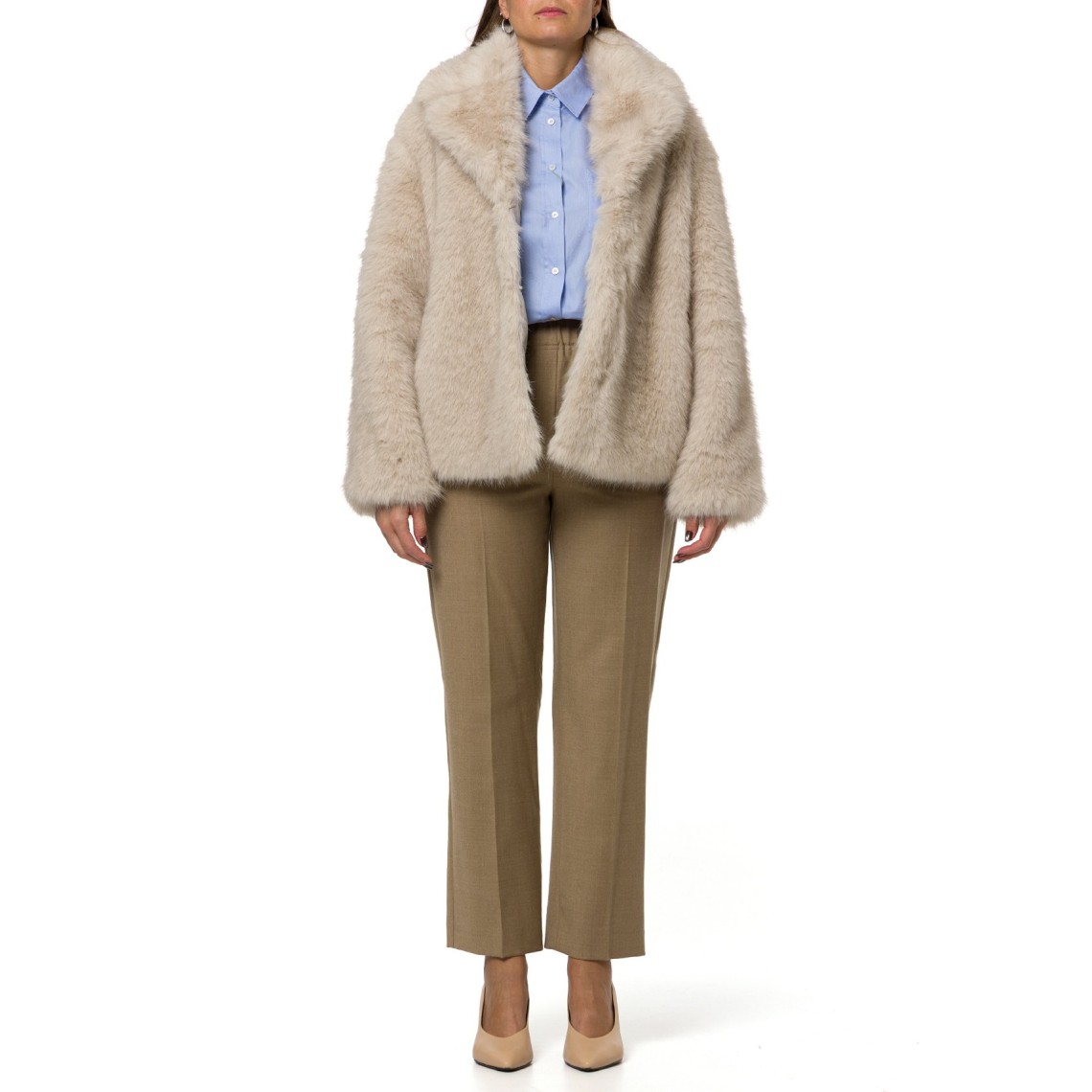 Cappotto corto dalla texture soffice Wkiozioso Weekend Max Mara